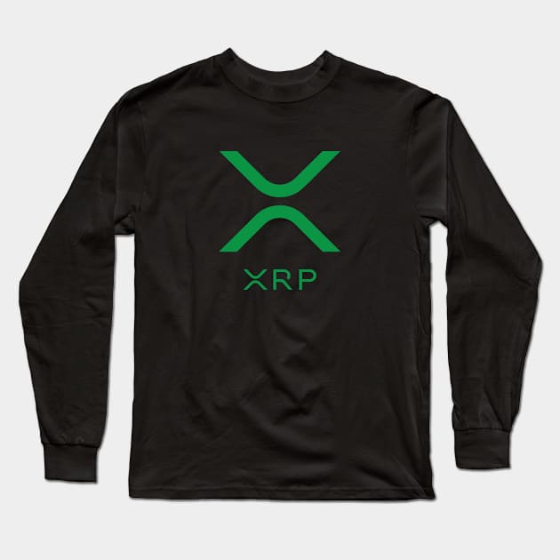 New XRP Ripple Side by Side Gray logo Cryptocurrency T-Shirt Long Sleeve T-Shirt by toosweetinc